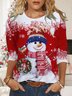 Weit Weihnachten Gestrickt T-Bluse Bedrucken