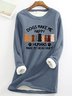 Damen Rundhals Hund Einfach Frühling/Herbst Langarm Sweatshirt