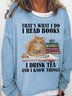 Damen Textbriefe Rundhals Lässig Frühling/Herbst Langarm Sweatshirt