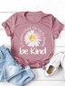 Damen Geblümt Kurzarm T-Shirts T-Shirt Rundhals Lässig Sommer Oberteile