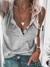Unifarben Lässig Rundhals Tanktop & Cami