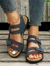 Retro Stickerei Haken und Schleife Bequem Sohle Flach Pantolette