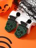 Halloween Glitzernd Schädel Hut Zucht Ohrringe