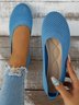 Damen Atmungsaktiv Ausgehöhlt Textil Lässig Flache Schuhe