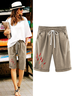 Damen Geblümt Shorts Hose mit Weitem Bein Lässig Sommer Shorts