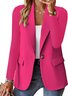 Reverskragen Lässig Unifarben Blazer