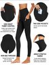 Damen Lässig Unifarben Alle Jahreszeiten Tasche Patchwork Knöchelhose Leggings