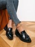 Schwarz Quaste Pendeln Halbschuhe