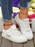 Damen minimalistisch Lässig Ausgehöhlt Schnürung Skate-Schuhe