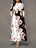 Rundhals Elegant Regelmäßige Passform Kleid