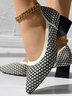 Alle Jahreszeiten Lässig Unifarben Textil Flache Schuhe