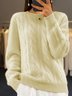 Weit Lässig Rundhals Pullover
