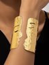 Valentinstag Irregulär Gesicht Design PUNK Manschette Armreif