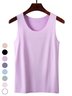 Lässig Unifarben Tanktop Oberteile