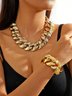 2 Stück/Set übertrieben Kette Schmuck Set