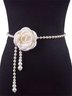 Elegant Kamelie Blume Taille Kette Faux Perlen Halskette