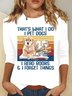 Damen Langarm T-Shirts T-Shirt Frühling/Herbst Unifarben Baumwolle Rundhals Täglich Ausgehen Lässig Oberteile