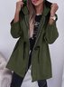 Jacken Damen Lässig Unifarben Frühling/Herbst Reißverschluss Kapuze Mantel Blazer