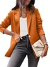 Damen Frühling/Herbst Oberbekleidung Lässig Unifarben Langarm Regelmäßig Blazer