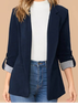 Damen Frühling/Herbst Oberbekleidung Lässig Farbblock Langarm Regelmäßig Blazer