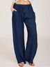 Damen Hose Gerade Hosen Täglich Ausgehen Lässig Baumwolle Unifarben Frühling/Herbst Hose