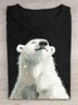 Damen Kurzarm T-Shirts T-Shirt Sommer Tier Baumwolle Rundhals Täglich Ausgehen Lässig Oberteile