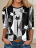 Damen Langarm T-Shirts T-Shirt Frühling/Herbst Katze Jersey Rundhals Täglich Ausgehen Lässig Oberteile