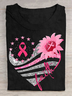 Damen Textbriefe Kurzarm T-Shirts T-Shirt Rundhals Lässig Sommer Oberteile