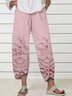 Damen Geblümt Lang Elastische Taille Hose Lässig Frühling/Herbst Hose