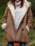 Winter Jacken Damen Veloursleder Kapuze Mantel Verdicken Vlies Langarm Kapuze Coat