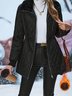 Damen Lässig Winter Unifarben Schalkragen Gepolstert Parka