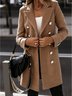 Damen Herbst Oberbekleidung Lässig Unifarben Langarm Schalkragen Jacke