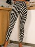 Damen Lässig Abstrakt Jersey Alle Jahreszeiten Lang Leggings