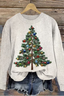 Damen Winter 3d Drucken Lässig Langarm Rundhals Strickpullover