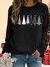 Damen Rundhals Weihnachten Lässig Frühling/Herbst Langarm Sweatshirt