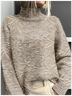 Damen Mock Neck 3d Drucken Retro Frühling/Herbst Langarm Sweatshirt