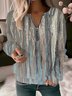 Damen Rundhals Abstrakt Grafik Lässig Frühling/Herbst Langarm Sweatshirt