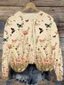 Damen Rundhals Geblümt Lässig Frühling/Herbst Baumwolle Langarm Sweatshirt