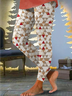 Damen Lässig Geometrisch Jersey Alle Jahreszeiten Lang Leggings