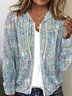 Damen Frühling/Herbst Oberbekleidung Lässig 3d Drucken Langarm Kapuze Jacke