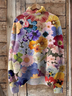 Damen Rollkragen Geblümt Lässig Frühling/Herbst Langarm Sweatshirt