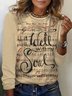 Damen Langarm T-Shirts T-Shirt Frühling/Herbst Musik- Jersey Rundhals Täglich Ausgehen Lässig Oberteile