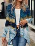 Damen Frühling/Herbst Aufdecken Retro Farbverlauf Leicht Strickjacke