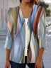 Damen Frühling/Herbst Oberbekleidung Lässig Geometrisch Jersey Schal Jacke