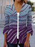 Damen Frühling/Herbst Oberbekleidung Lässig Geometrisch Jersey Schal Jacke