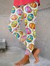 Damen Geometrisch Lässig Alle Jahreszeiten Lang Leggings