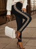 Damen Geometrisch Lässig Alle Jahreszeiten Print Lang Leggings