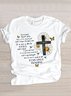 Damen Geblümt Kurzarm T-Shirts T-Shirt Rundhals Lässig Sommer Oberteile