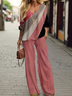 Damen Geometrisch Print Zweiteiliges Set Täglich Langarm Lässig Frühling/Herbst Bluse mit Hose Matching Set
