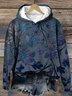 Damen Geblümt Frühling/Herbst Print Langarm Lässig Täglich Kapuze